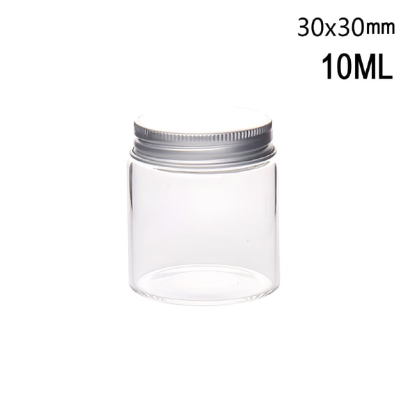 ACDANC 2026 New Small Glass Bottles Mini Jars with Aluminum Screw Storage New Lids for Spice,Crafts,Essential Oils,Beads Small Glass Jars with Lids