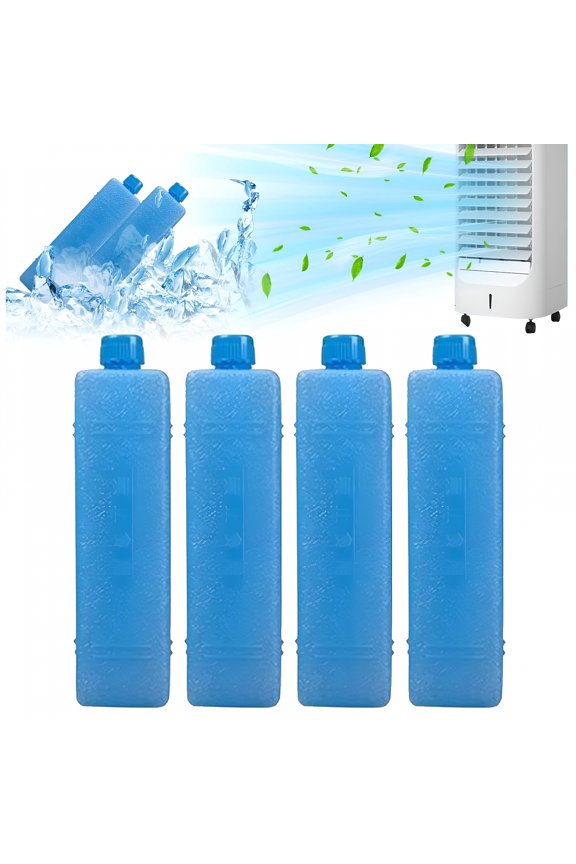 2026 New Small Ice Pack,Pack of 4 Ice Packs for Cool Bag,Thin Ice Packs for Cool Boxes,Home Air Conditioning Fan Ice Crystal Box,Reusable Freezer Board for Travel on the Beach