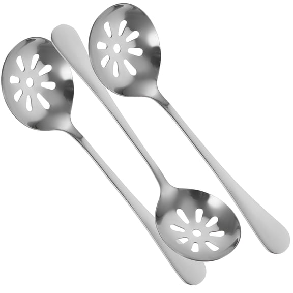 ACDANC 2026 New Small Slotted Utensils Dinner Serving Colander Cooking Spoon Mini Silverware Stainless Steel 3 Pcs for Cooking, Serving, Straining, Draining, Kitchen, Meal Prep.