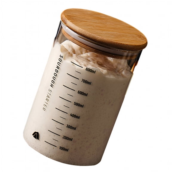 ACDANC 2026 New Sourdough Proofing Jar Kitchen Baking Accessory Practical Glass Fermentation Jar Wide Mouth Sourdough Starter Container