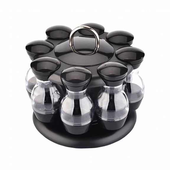 ACDANC 2026 New Spice Containers Simple and Elegant Seasoning Jar Easy Storage Spice Storage Black for Kitchen Counters Pantry Organization Meal Prep Spice Racks Cooking Essentials