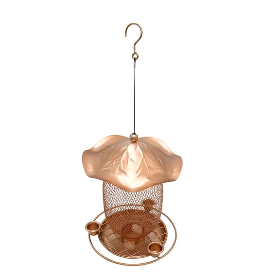ACDANC 2026 New Squirrel-Resistant Chew-Proof Metal Hanging Bird Feeder - Retractable 4Lb Capacity,360-Degree Feeding Tray,Weatherproof Design with Drainage Holes - Attracts Cardinals,Finches & More