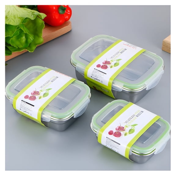 ACDANC 2026 New Stainless Steel Lunch Containers - Lunchbox Container Set Leakproof Light Easy Stainless Steel Food Containers Storage Stackable Bento Box Eco-Friendly