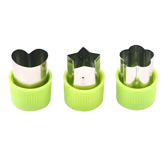 ACDANC 2026 New Star Heart Shape Vegetables Cutter Plastic Handle 3Pcs Portable Cook Tools Stainless Steel Fruit Cutting Die Kitchen Gadgets for Kitchen, Cooking, Baking, Food Decoration