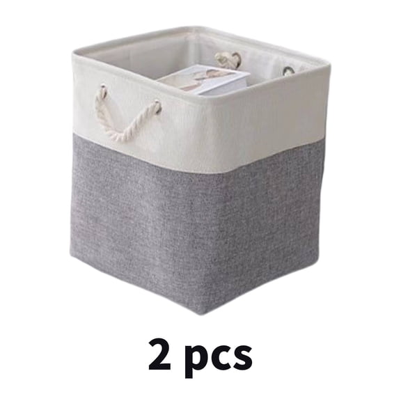 ACDANC 2026 New Storage Bins for Shelves Simple Hemp Cube Storage Organizer Bins for Home Office Closet Toys Desktop Style 3