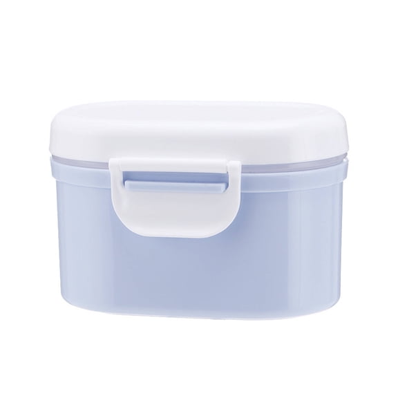 ACDANC 2026 New Storage Containers,Simple to Carry Baby Formula Dispenser with Scoop,Double Compartment Design Compact and Large Capacity Milk Powder Dispenser Container,Blue,400Ml