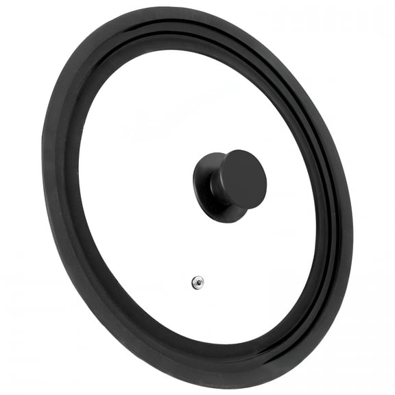 ACDANC 2026 New Tempered Glass Lid Multi-Size for 10"11"12" Frying Pans,Replacement Cover Rubber Rim for 10 11 12" Cookware,Skillets,Cast Iron,Cast Aluminium Pans,26Cm 28Cm 30Cm,Black