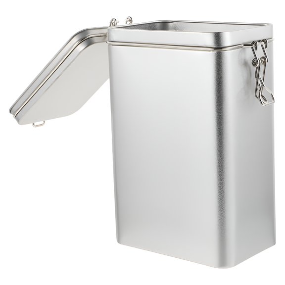 ACDANC 2026 New Tinplate Storage Tank Cereal Container Airtight Jar Steel with Lid Drum Coffee Bean Candy for Kitchen,Pantry,Coffee Station,Snack Storage,Silver