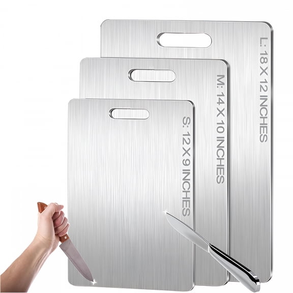 ACDANC 2026 New Titanium Cutting Board -100% Pure Titanium Cutting Boards for Kitchen,1 Pack Double-Sided Food-Grade Titanium Cutting Board for Cutting Meats,Fruits and Vegetables (14"L X 10"W)