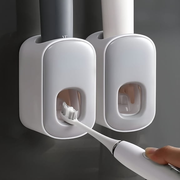 ACDANC 2026 New Toothpaste Dispenser Wall Mounted for Bathroom for Kids,Bathroom,Travel,Automatic Toothpaste Squeezer for Kids and Adults (Grey-2Pcs)