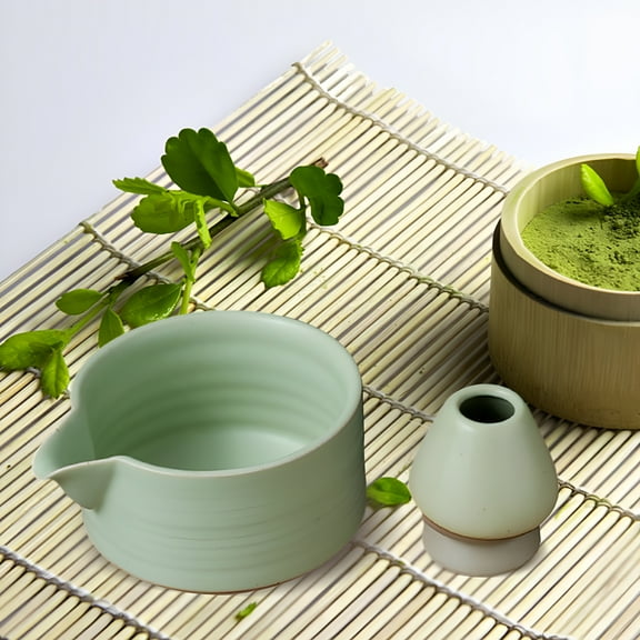 ACDANC 2026 New Traditional Matcha Set Japanese Ceramic Matcha Bowl for Tea,Home,Kitchen for Family Beverage Gift Light Green