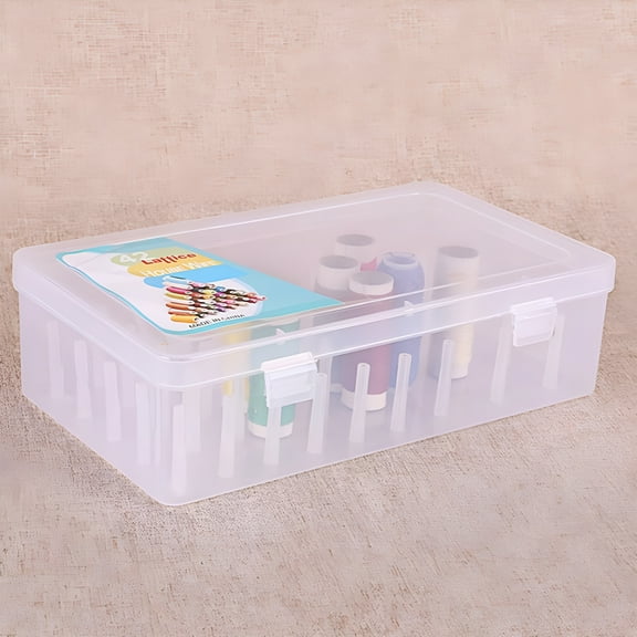 ACDANC 2026 New Transparent Sewing Thread Holders and Thread Storage Box 42 Slots Large Capacity for Thread Rolls,Empty Thread Storage Box,Storage Is Easier