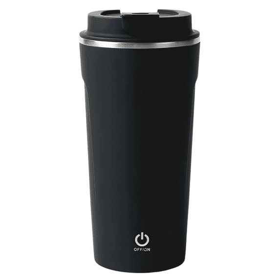 ACDANC 2026 New Travel Coffee Mug Leak Proof Lid Self Stirring Coffee Mug Secure One Button Lock Travel Mug with Handle Black 400Ml for Travel Commuting Office Outdoor Road Trips