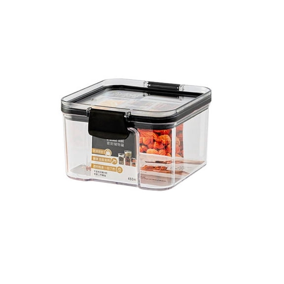 ACDANC 2026 New Vacuum Seal Containers Wave Pattern Design Moisture Proof Sealed Tank Leak Proof Transparent Fresh Tank Black 460 for Food Storage Kitchen Organization Pantry Travel Meal Prep.