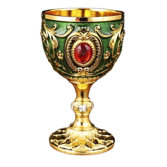 ACDANC 2026 New Vintage Chalice Medieval Goblet Handcraft Renaissance Gifts Ceremonial Drinkware Green