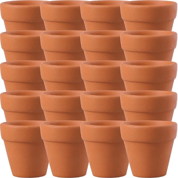 BPPEG 20Pack Red Terracotta Pot - Red Clay Ceramic Planter for 3.5x3 cm Green Plants