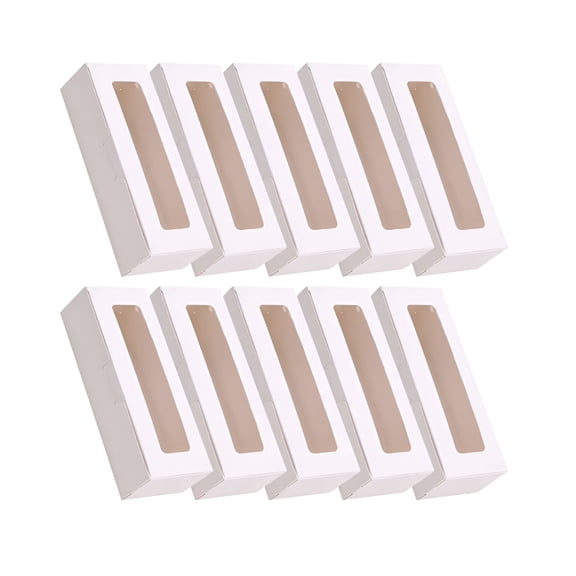 ACDANC 20Pcs Rectangle Baking Box Bakery Food Box Window Cookie Box Paper Muffin Cake Boxes,For Baking,Cookie Storage,Gift Packaging,Bakery Use,Party Favors.