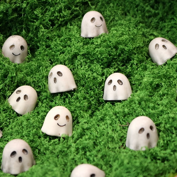 ACDANC 20Pcs Resin Ghost Garden Stones - Outdoor Halloween Yard & Lawn Decoration Set,Spooky Ghost Figurines for Patio,Garden,Bonsai & Halloween Party Decor
