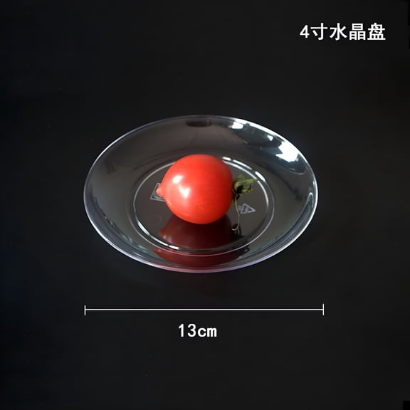 ACDANC 20pcs Thickened and Clear Plates Party Snack Fruit Appetizer Plates Reusable Plates