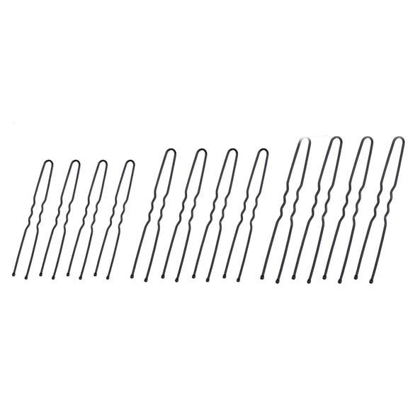 ACDANC 210Pcs Black Hair Pins 3 Sizes Bobby Pins for Buns Hair Pins for Women 2" 2.4" 2.8" Hair Pins, Wave Hair Styling Pins for Women Girls, U Shaped Hair Pins for Thick Hair Wedding Black