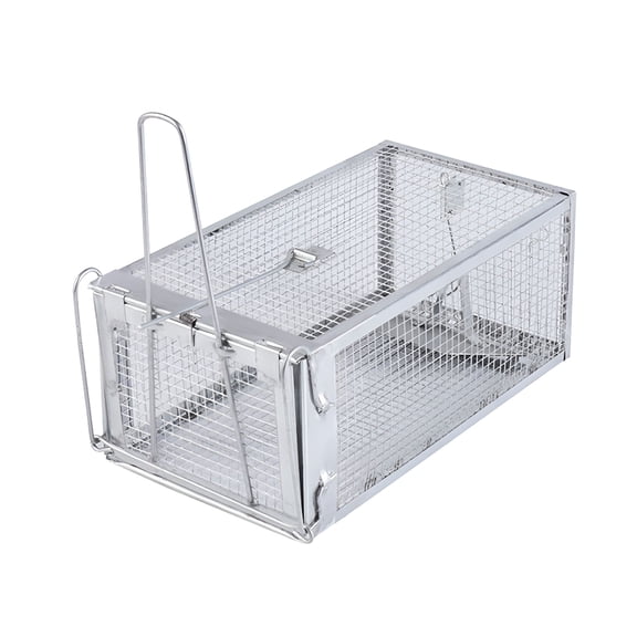 ACDANC 24 Inch Foldable Humane Live Animal Trap, No-Kill Catch and Release Cage for Squirrel, Rat, Bunny, Mink, Reusable Metal Rodent Control