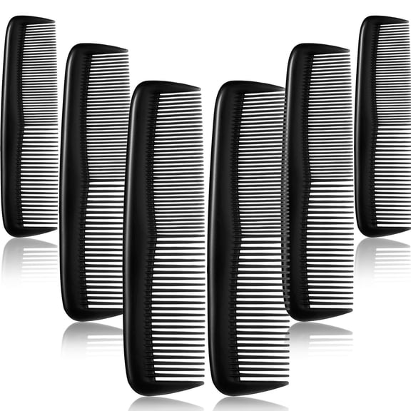 ACDANC 24 Pieces Hair Combs Set Plastic Hair Comb for Women and Men,Fine Dressing,Travel Mini Size Pocket Comb" for Homeless,Hotel,Charity with 24 Pieces and Mini Portable Black Comb (Black)