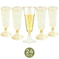 thumbnail image 1 of ACDANC 24Pcs Champagne Flutes Plastic 5 oz Comfortable Grip Disposable Martini Glasses Wedding Decoration Party Cups Style2, 1 of 7
