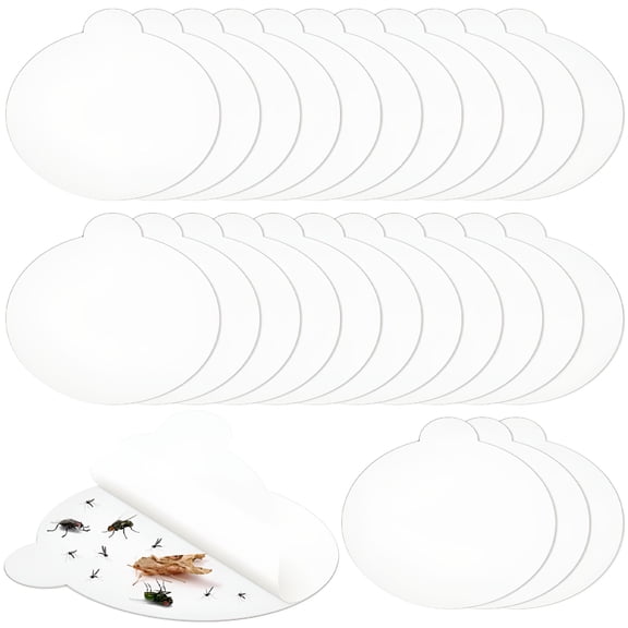 ACDANC 25 Pack 4.3" Replacement Glue Boards for Mosquito Lamp - Round Sticky Refills for Indoor & Outdoor Bug Zapper Traps - Non-Toxic Fruit Fly & Gnat Catcher Adhesive Discs