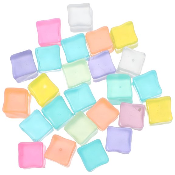 ACDANC 25 Pcs Reusable Ice Cubes, Washable Acrylic Chilling Stones for Drinks, Rust-Proof Cooling Blocks for Wine Cocktails, Portable for Outdoor Parties