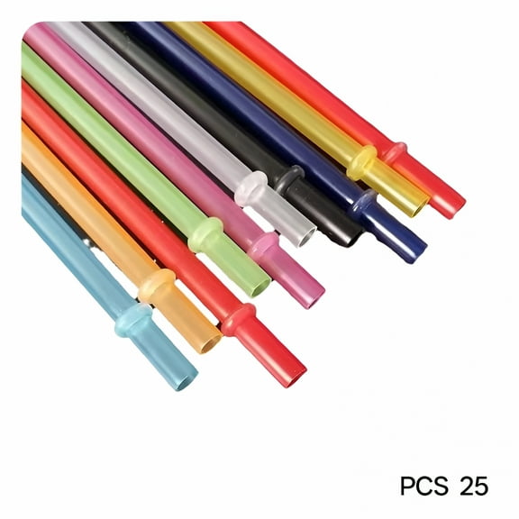 ACDANC 25 Pcs Reusable Straws Long Hard Plastic Straws,Straws Drinking Plastic Translucent Replacement Drinking for 16Oz-32 Oz Tumblers,Cups,Jars,Bpa Free