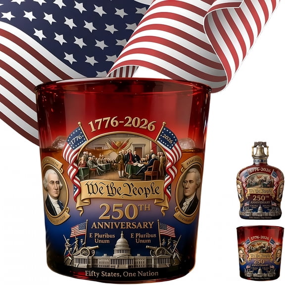ACDANC 250th Anniversary Commemorative Whiskey Bottle,250 Anniversary Whiskey Bottle,250th Anniversary Personal Reserve,Father's Day Patriotic Gift for Liquor,Scotch,Bourbon or Wine (1 Pc)