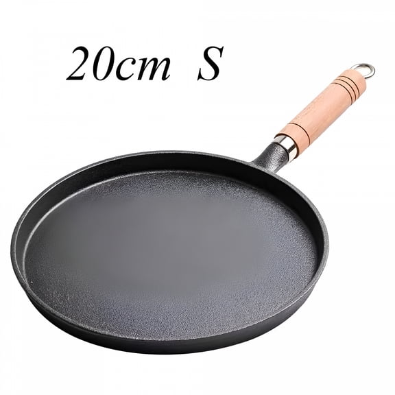 ACDANC 26Cm Cast Iron Frying Pan Uncoated Non-Stick Egg Pancake Pan Crepe Maker Steak Frying Pot Gas Induction Cooker Kitchen Cookware