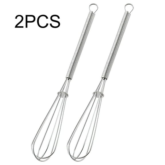 ACDANC 2PCS Mini Stainless Steel Whisk Set for Mixing and Beating