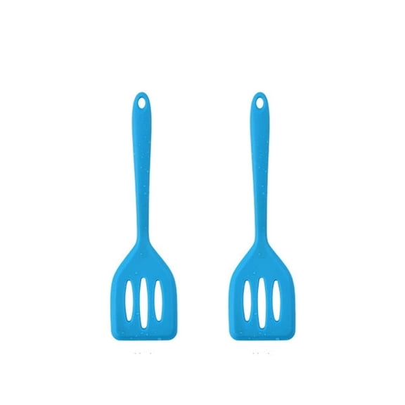 ACDANC 2Pack Small Silicone Turner High Heat Resistant Slotted Spatula for Fish,Eggs,Pancakes and More (8.2 In,Orange) - Silicone Spatula