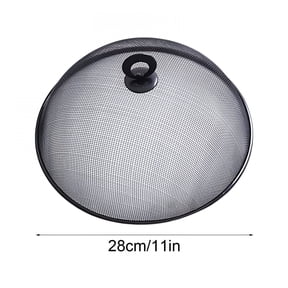ACDANC 2Pc Metal Mesh Screen Food Cover with Handle,11 Inch Round,Reusable Food Dome Cover Mesh Net Protector for Fruit Picnic Camping Kitchen Indoor Outdoor,Keeping Out Fly
