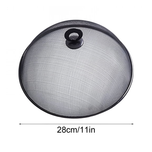 ACDANC 2Pc Metal Mesh Screen Food Cover with Handle,11 Inch Round,Reusable Food Dome Cover Mesh Net Protector for Fruit Picnic Camping Kitchen Indoor Outdoor,Keeping Out Fly
