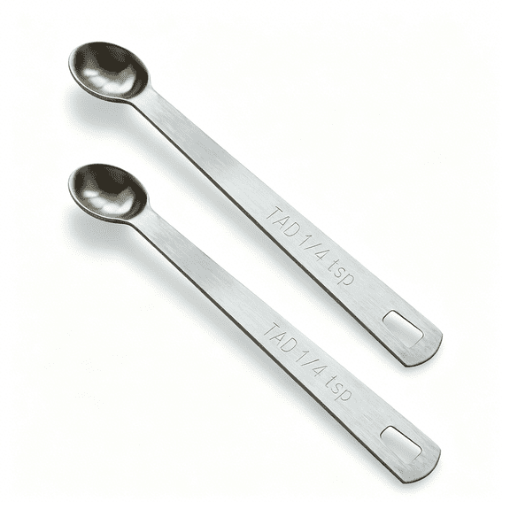 ACDANC 2Pcs 1/4 Teaspoon(1/4Tsp,1.25 Ml,Tad)Single Tiny Measuring Spoon,Small Individual Stainless Steel Measure Spoons Only