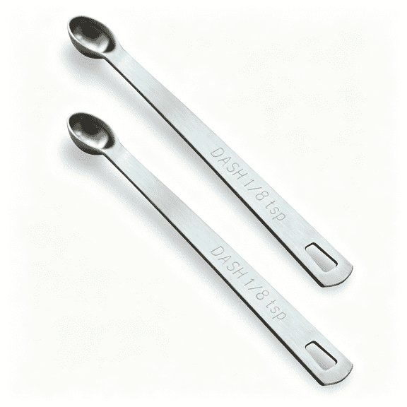 ACDANC 2Pcs 1/8 Teaspoon (1/8 Tsp,0.625 Ml,Dash) Single Tiny Measuring Spoon,Small Individual Stainless Steel Measure Spoons Only