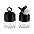 ACDANC 2Pcs 10G/0.34Oz Black Mini Empty Refillable Loose Powder Box ...