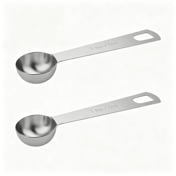 ACDANC 2Pcs 1Tsp(1/3Tbsp,5Ml)Single Measuring Spoon,Stainless Steel Individual Teaspoons Only,Durable Stainless Steel Measuring Spoons