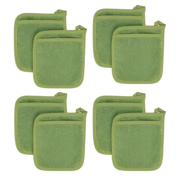 ACDANC 2Pcs/4Pcs/8Pcs 100% Cotton Kitchen Everyday Basic Terry Pot Holder Heat Resistant Coaster Potholder Kitchen Hot Pad for Cooking and Baking