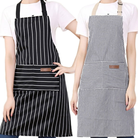 ACDANC 2Pcs Apron,Adjustable Neck and Back Ties Apron for Women with Pockets,Spacious Double Pockets Aprons,Style9