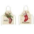 thumbnail image 1 of ACDANC 2Pcs Apron,Charming Christmas Theme Aprons,Holiday Parties and Everyday Use Aprons for Women with Pockets,Style36, 1 of 3