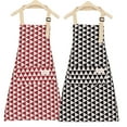 thumbnail image 1 of ACDANC 2Pcs Apron,Comfortable and Breathable Aprons for Cooking,Adjustable Neck Strap and Waist Tie Aprons for Men,Red & Black, 1 of 4
