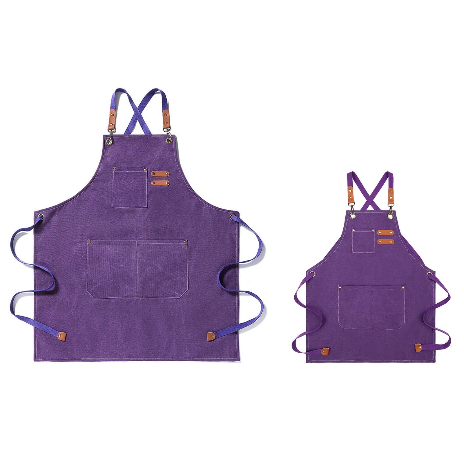 ACDANC 2Pcs Apron,Comfortable Cotton Aprons for Women with Pockets ...