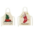 thumbnail image 1 of ACDANC 2Pcs Apron,Seasonal Cheer Aprons for Women with Pockets,Versatile Fit Sturdy Fabric Aprons,Style35, 1 of 3