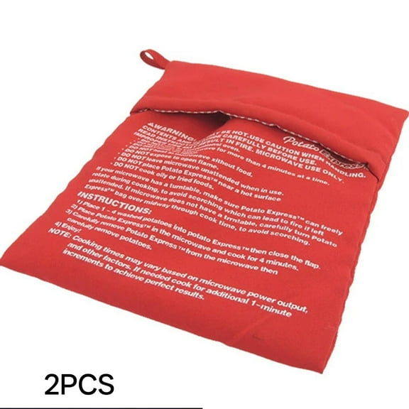 ACDANC 2Pcs Baked Potatoes Dedicated Microwave Bag Meal Prep Containers Fast Heating Design Aluminum Foil Bag Halloween Regulations