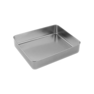 ACDANC 2Pcs Baking Sheets,304 Stainless Steel Non Stick Cookie Baking Sheet,Multipurpose Design Cake Pans,Silver