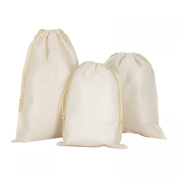 ACDANC 2Pcs Canvas Laundry Bag Thick Laundry Bag with Handles and Drawstring Extra Large Heavy Duty Washable Liner Hamper Liner for Travel Camp College 40X50Cm