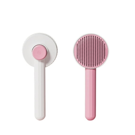 ACDANC 2Pcs Cat Brush Mess-Free Cat Brush for Shedding Rounded Stainless Steel Teeth Cat Grooming Supplies,Yellow